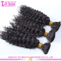 Fashion 2015 Bulk Hair Unprocessed Deep Curly Virgin Indian Hair Weave In Bulk